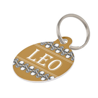 Médaillon Pour Animaux Étiquette Leo