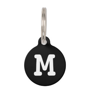 Médaillon Pour Animaux Étiquette monogramme personnalisée pour chiens e