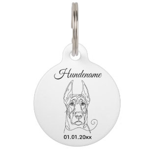 Médaillon Pour Animaux Étiquette personnalisée en ligne artistique pour D