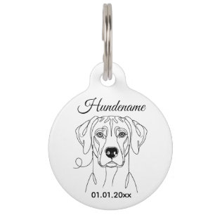 Médaillon Pour Animaux Étiquette personnalisée en ligne pour Rhodesian Ri