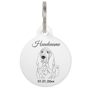 Médaillon Pour Animaux Étiquette personnalisée pour Basset Hound en ligne