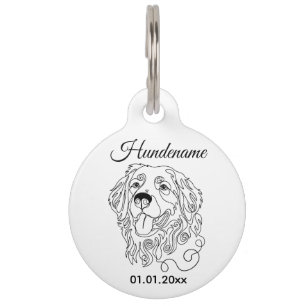 Médaillon Pour Animaux Étiquette personnalisée pour Hovawart en ligne art