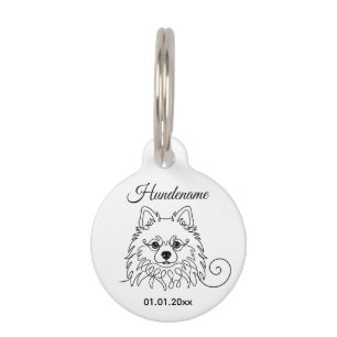Médaillon Pour Animaux Étiquette personnalisée pour Pomeranian en ligne a