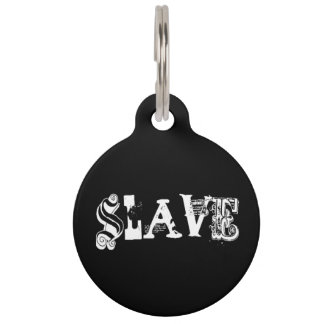 Médaillon Pour Animaux Étiquette réversible de collier - esclave