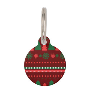 Médaillon Pour Animaux Étiquette ronde de Noël pour animaux