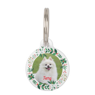 Médaillon Pour Animaux Étiquette ronde de Noël pour animaux - Étiquette d
