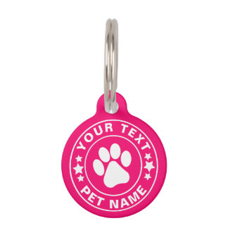 Médaillon Pour Animaux étiquette rose de princesse nommée faite sur