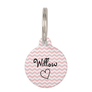 Médaillon Pour Animaux Étiquette rose mignonne d'animal familier