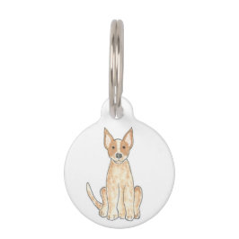 Médaillon Pour Animaux Étiquette rouge d'identification d'animal familier