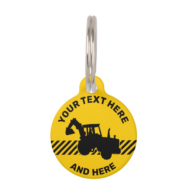 Médaillon Pour Animaux Excavateur (Devant)
