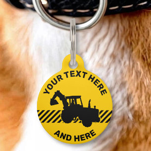 Médaillon Pour Animaux Excavatrice