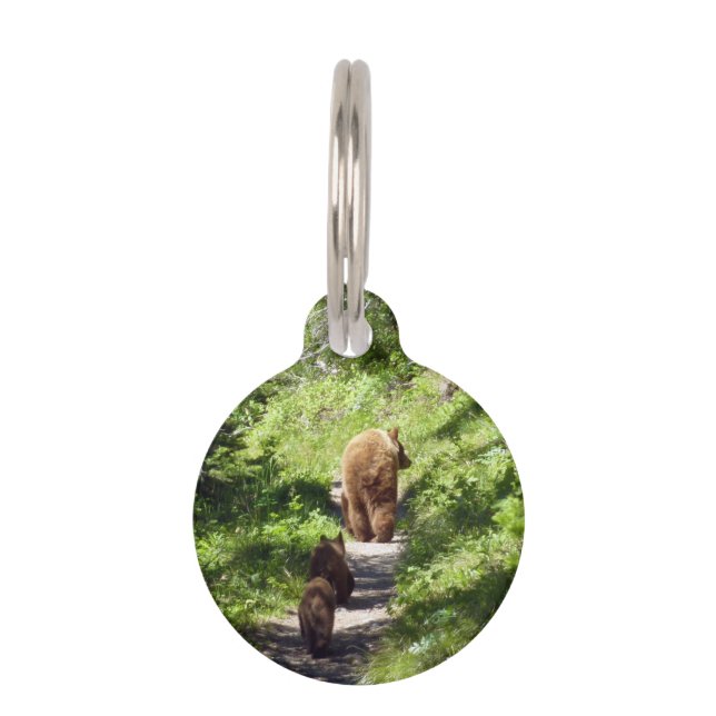 Médaillon Pour Animaux Famille d'ours Brown (Devant)
