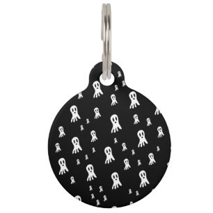 Médaillon Pour Animaux Fantômes d'Halloween foncé