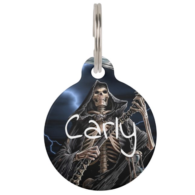 Médaillon Pour Animaux Faucheuse squelettique (Devant)