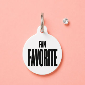 Médaillon Pour Animaux Favori des fans Drôle Blanc Nom personnalisé Chien