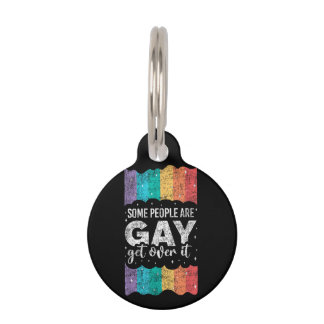 Médaillon Pour Animaux Fierté LGBT arc-en-ciel vintage Certaines personne