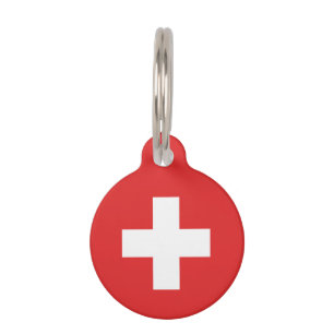 Médaillon Pour Animaux Flag of Switzerland - Suisse - Suisse - Svizzera
