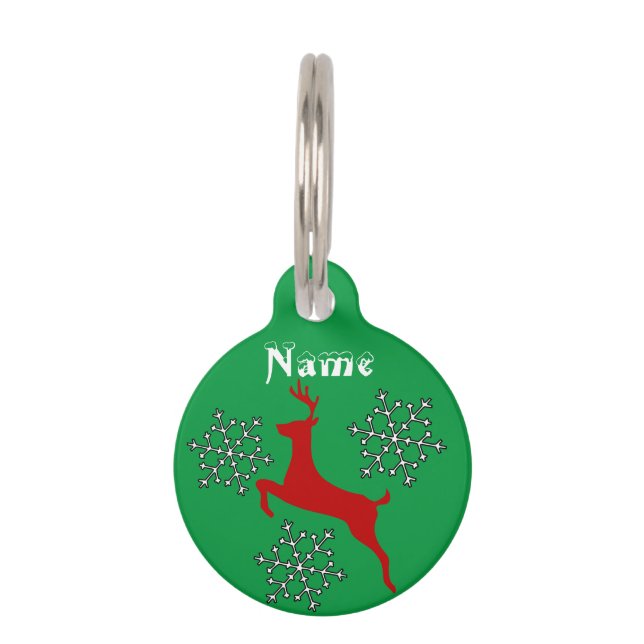 Médaillon Pour Animaux Flammes de neige Red Deer Thunder_Cove (Devant)
