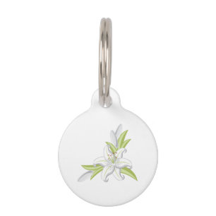 Médaillon Pour Animaux Fleur de Lily