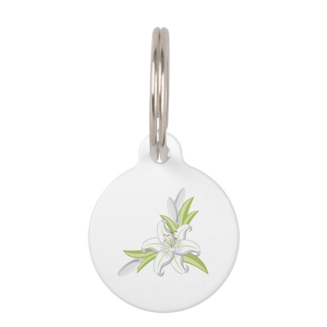 Médaillon Pour Animaux Fleur de Lily (Devant)