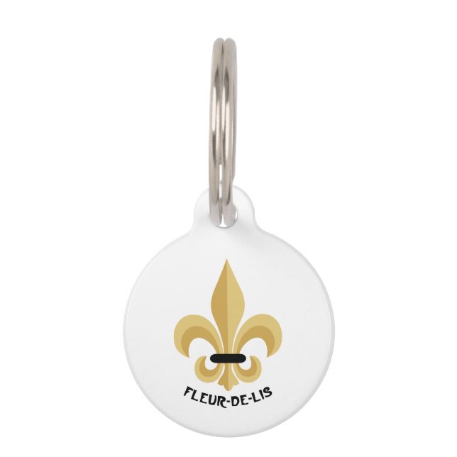 Médaillon Pour Animaux Fleur de Lis (Devant)