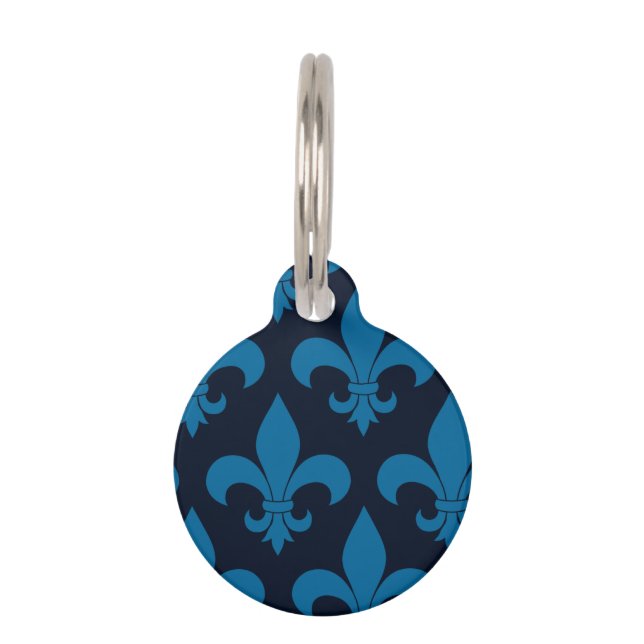 Médaillon Pour Animaux Fleur de lis Motif Classic (Devant)