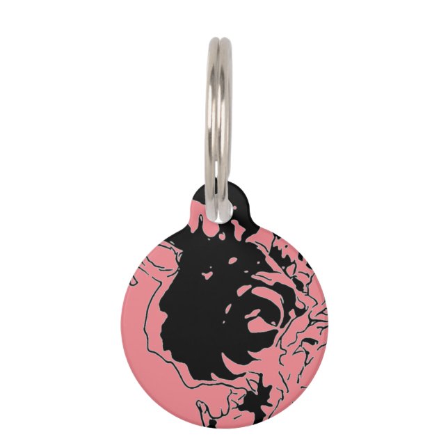 Médaillon Pour Animaux Fleur Doodle (Devant)