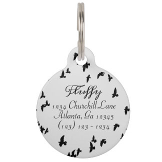 Médaillon Pour Animaux Flying Black Birds Gothique