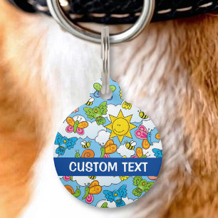 Médaillon Pour Animaux Fond d'animaux bébé Motif de fond sans couture