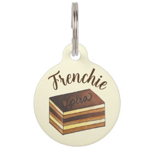 Médaillon Pour Animaux Gâteau Opéra Pâtisserie Française Nourriture Frenc