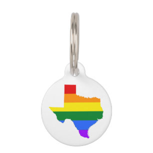 Médaillon Pour Animaux Gay pride Texas Rainbow