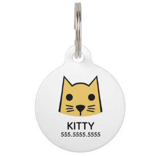 Médaillon Pour Animaux Gold Cat, détails personnalisés sur les animaux de