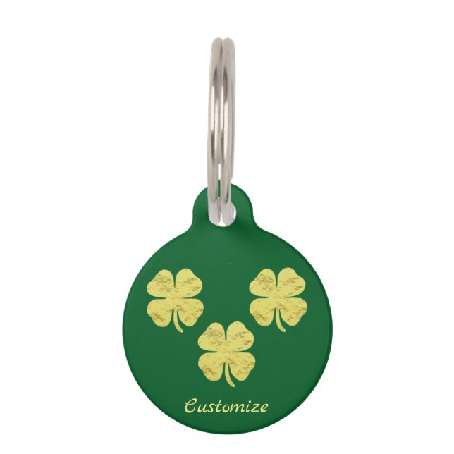 Médaillon Pour Animaux Golden Shamrocks Thunder_Cove (Devant)