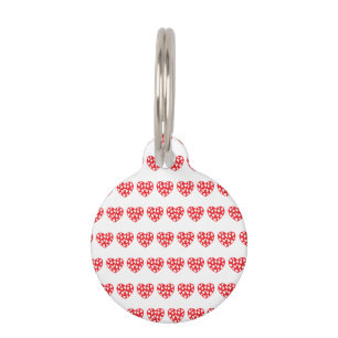 Médaillon Pour Animaux Grand coeur rouge avec peu de coeur