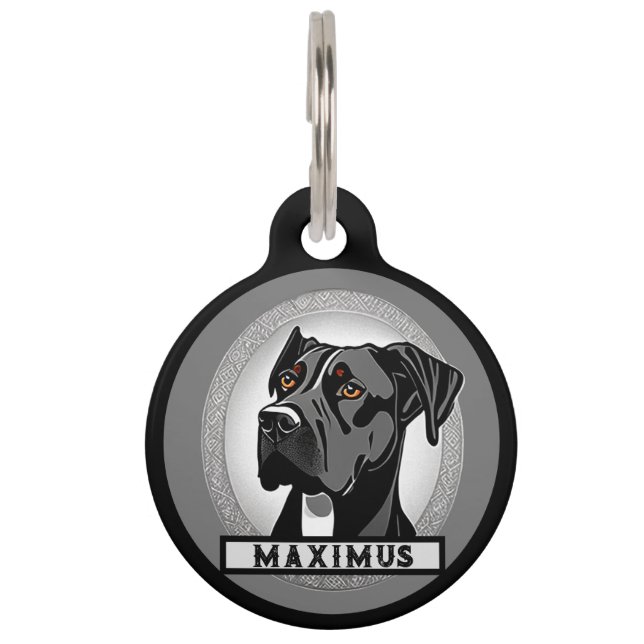 Médaillon Pour Animaux Grande Danse Personnaliser (Devant)