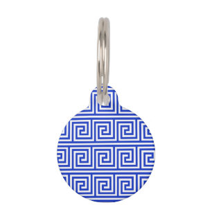 Médaillon Pour Animaux Grec Meander Carré Motif
