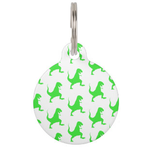 Médaillon Pour Animaux Green t-rex