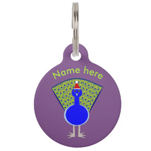 Médaillon Pour Animaux Gros paon de Noël