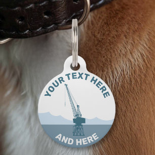 Médaillon Pour Animaux Grue de chantier naval