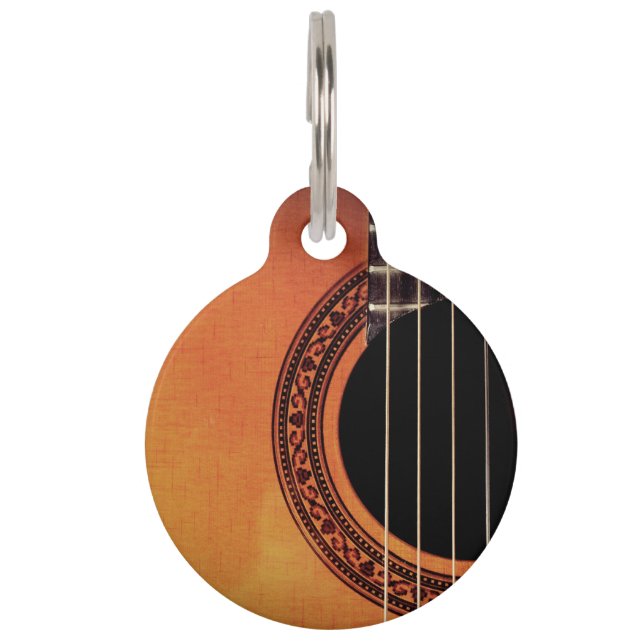 Médaillon Pour Animaux Guitare acoustique (Devant)