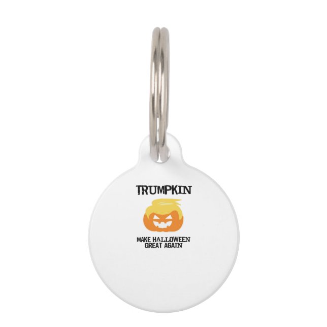Médaillon Pour Animaux Halloween Trumpkin V3 (Devant)