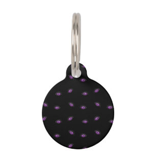 Médaillon Pour Animaux Halloween, Yeux Violets, Trick Or Treat, Hou