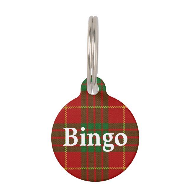 Médaillon Pour Animaux Happy Pet Clan Cameron Tartan Plaid (Devant)
