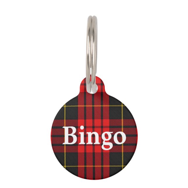 Médaillon Pour Animaux Happy Pet Clan MacQueen Tartan Plaid (Devant)