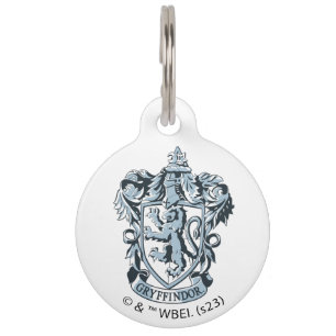 Médaillon Pour Animaux Harry Potter   Blason de Gryffindor Bleu