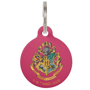 Médaillon Pour Animaux Harry Potter   Cimier de Poudlard - Couleur complè