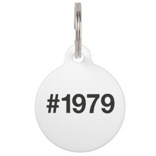 Médaillon Pour Animaux Hashtag 1979 46 Anniversaire