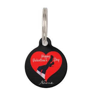 Médaillon Pour Animaux Haut de la cuisse des Coeurs rouges Bottes Valenti