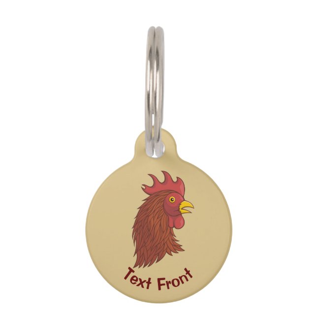 Médaillon Pour Animaux Head des Rooster (Devant)