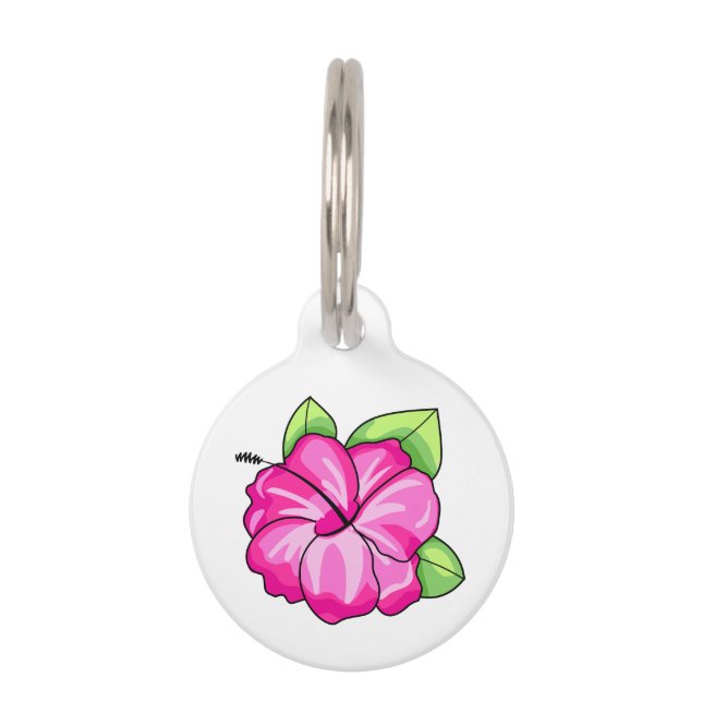 Médaillon Pour Animaux Hibiscus (Devant)
